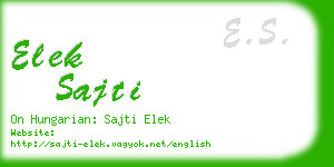 elek sajti business card